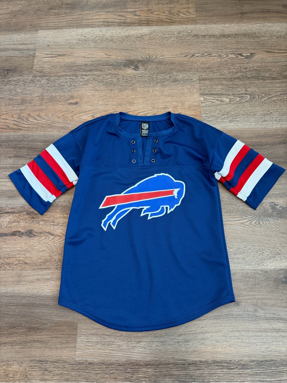 NFL Buffalo Bills V Neck Jersey Womens Small Blue Red White Sports Football